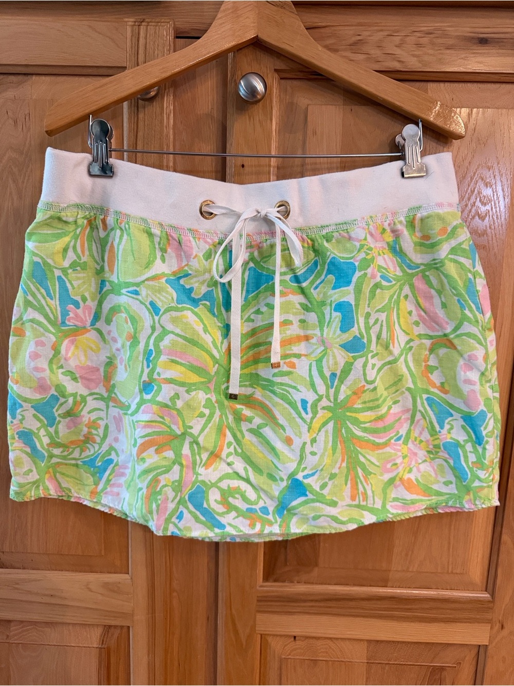 Lilly Pulitzer Green/Pink Blue/Skirt Size Large